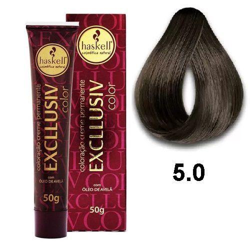 Imagem de Coloração Creme Haskell 5.0 Castanho Claro 50g