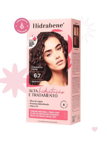 Imagem de Coloração Creme Hidrabene 6.7 Chocolate - 1 Unidade