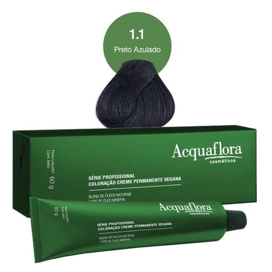 Imagem de Coloração Creme Permanente Vegana 1.1 Preto Azulado - Acquaflora