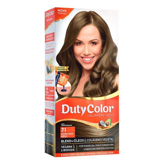 Imagem de Coloração Duty Color Louro Cinza Médio - 7.1