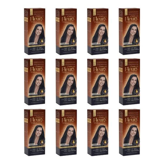 Imagem de Coloraçao Fleury 1.7 Preto ulado - Kit Com 12Un