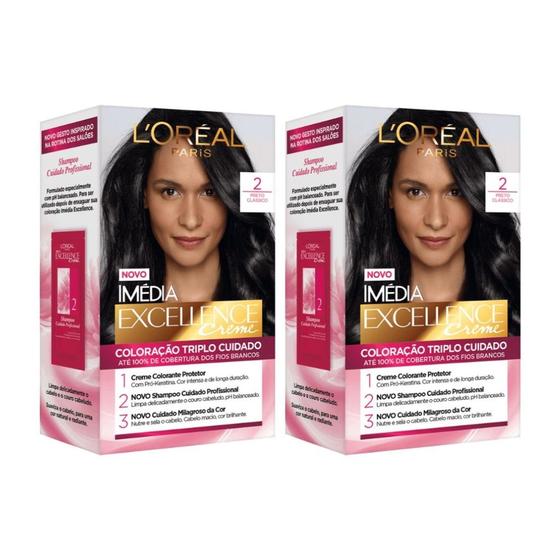 Imagem de Coloraçao Imedia 2 Preto Classico - Kit C/ 2un