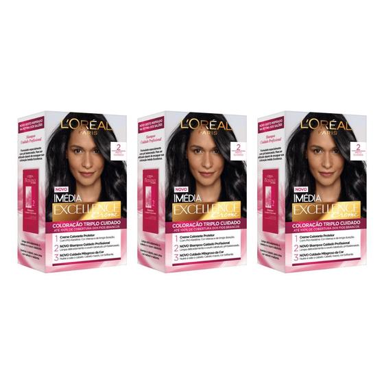 Imagem de Coloraçao Imedia 2 Preto Classico - Kit C/ 3un