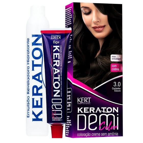 Imagem de Coloração Keraton Demi Color Castanho Escuro 3.0