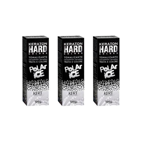Imagem de Coloraçao Keraton Hard Colors Polar Ice - Kit Com 3Un