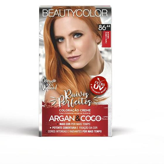 Coloração Kit Beautycolor 86.44 Ruivo Cobre Natural