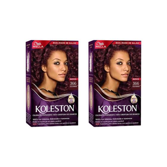 Imagem de Coloraçao Koleston 366 Acaju Purpura-Kit C/2Un