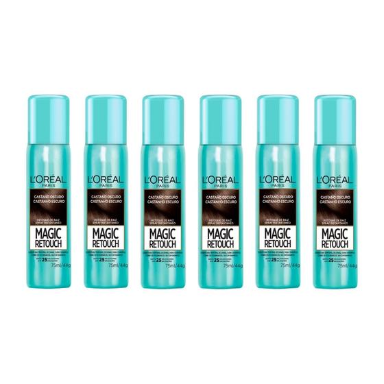 Imagem de Coloraçao Loreal Magic Retouch 75ml Spray Castanh Escuro-6un