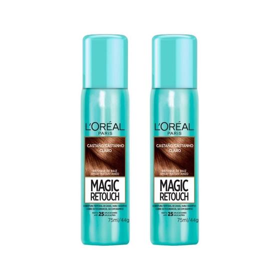 Imagem de Coloraçao Loreal Magic Retouch 75Ml Spray Castanho Claro-2Un