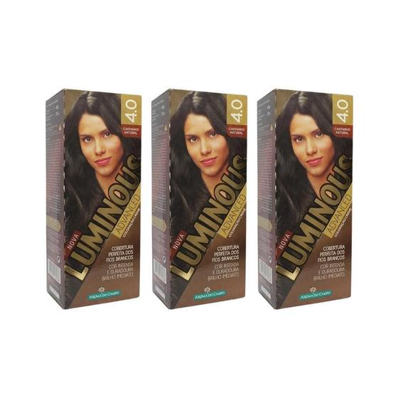 Imagem de Coloraçao Luminous 4.0 Castanho Natural - Kit Com 3Un