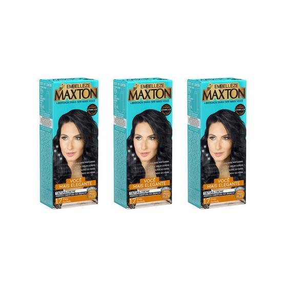 Imagem de Coloraçao Maxton 1.7 Preto ulado-Kit C/3Un