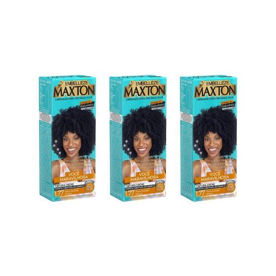 Imagem de Coloraçao Maxton 1.77 Preto Azulado Intenso-Kit C/3Un