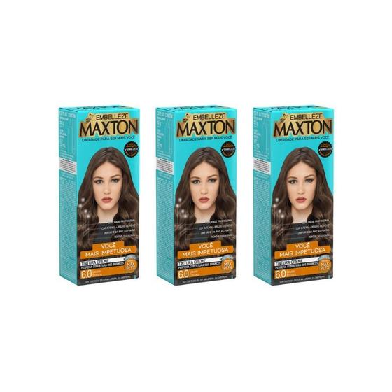 Imagem de Coloraçao Maxton 6.0 Louro Escuro Conquista-Kit C/3Un