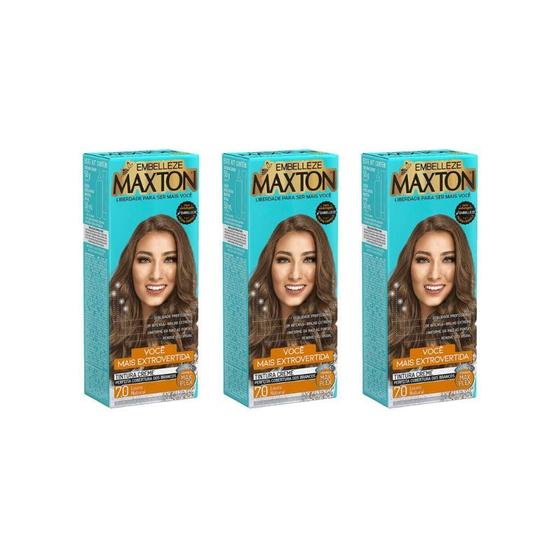 Imagem de Coloraçao Maxton 7.0 Louro Natural Festivo-Kit C/3Un