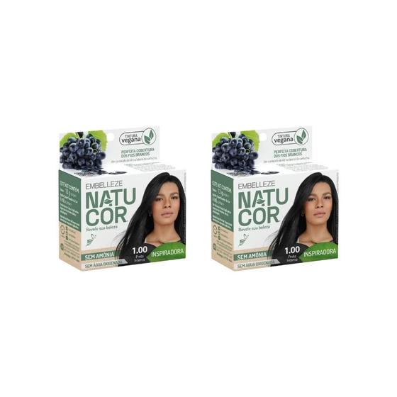 Imagem de Coloraçao Natucor 1.00 Preto Intenso-Kit C/2Un