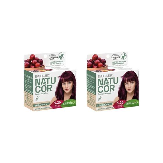 Imagem de Coloraçao Natucor 5.26 Marsala Escuro-Kit C/2Un