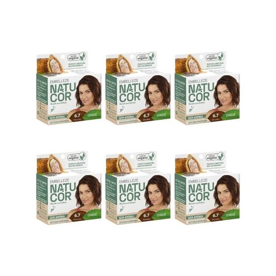 Imagem de Coloraçao Natucor 6.7 Chocolate-Kit C/6Un
