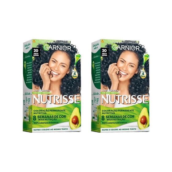 Imagem de Coloraçao Nutrisse 20 Preto Amora- Kit Com 2Un