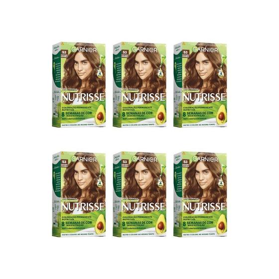 Imagem de Coloraçao Nutrisse 53 Castanho Claro Dourado-Kit C/6Un