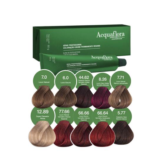 Coloração Permanente Vegana Acquaflora 60g - Tinta de Cabelo - Magazine ...