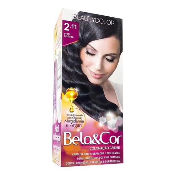 Imagem de Coloração Preto Azulado 2.11 Bela&AmpCor Beautycolor