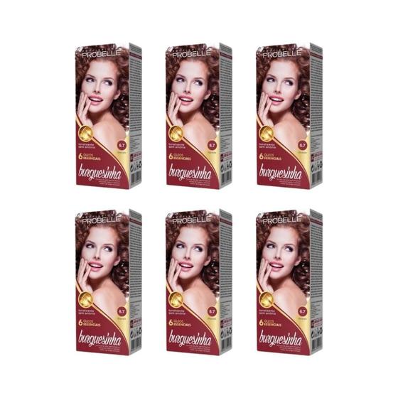 Imagem de Coloraçao Probelle Burguesinha 6.7 Chocolate - Kit Com 6Un