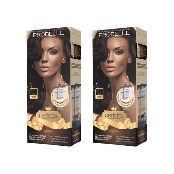 Imagem de Coloraçao Probelle Perfeita 50G 3.0 Cast Escuro - Kit 2Un