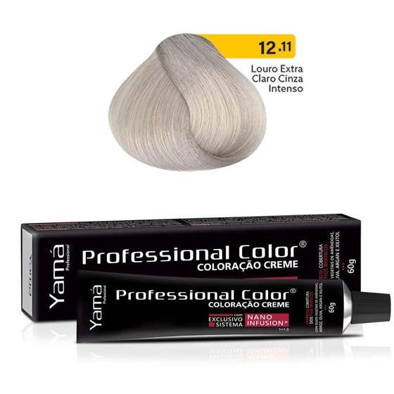 Imagem de Coloração Professional Color 12.11 Louro Extra Claro Cinza Intenso 60g - Yamá