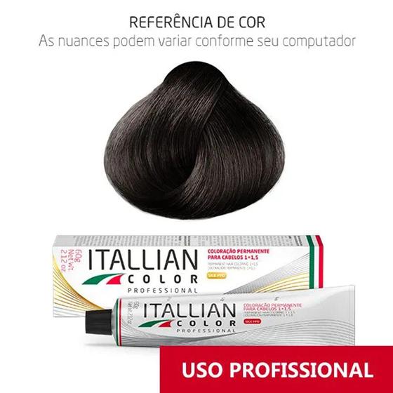 Imagem de Coloração Profissional 5.1 Castanho Claro Cinza Itallian Color 60g