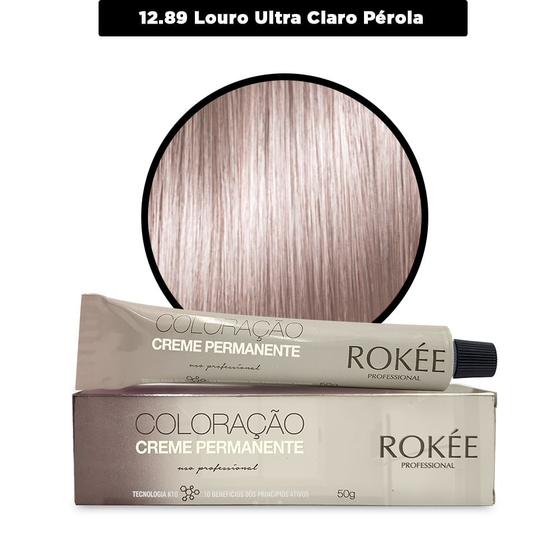 Imagem de Coloração ROKÉE 12.89 Louro Ultra Claro  Pérola - 50g