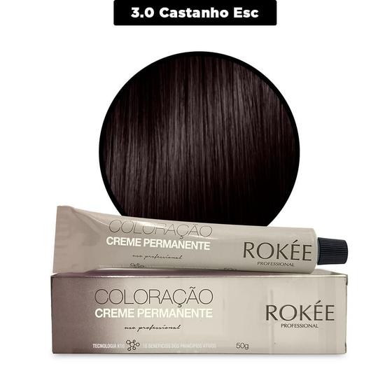 Imagem de Coloração ROKÉE 3.0 Castanho Escuro - 50g