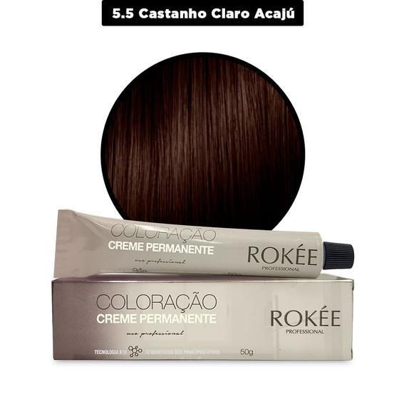 Imagem de Coloração ROKÉE 5.5 Castanho Claro Acaju - 50g