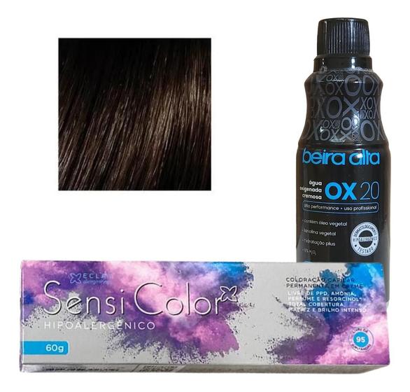 Imagem de Coloração Sensicolor Hipoalergênica Alergoshop + Oxi 20 Vol.