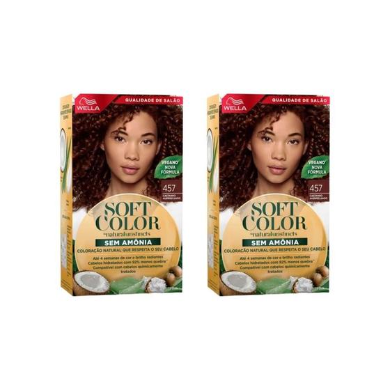 Imagem de Coloraçao Soft Color 457 Castanho Avermelhado - Kit C/2Un