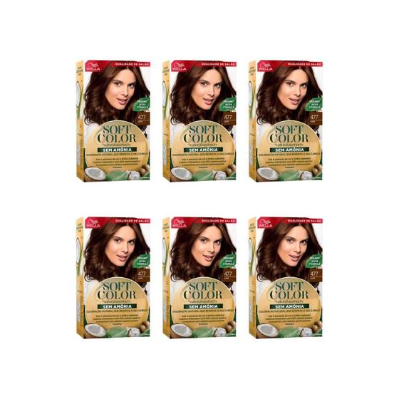 Imagem de Coloraçao Soft Color 477 Cafe Intenso-Kit C/6Un