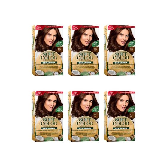 Imagem de Coloraçao Soft Color 477 Cafe Intenso-Kit C/6un