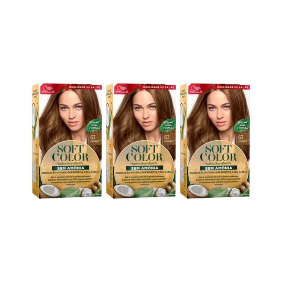 Imagem de Coloraçao Soft Color 63 Castanho Dourado-Kit C/3Un