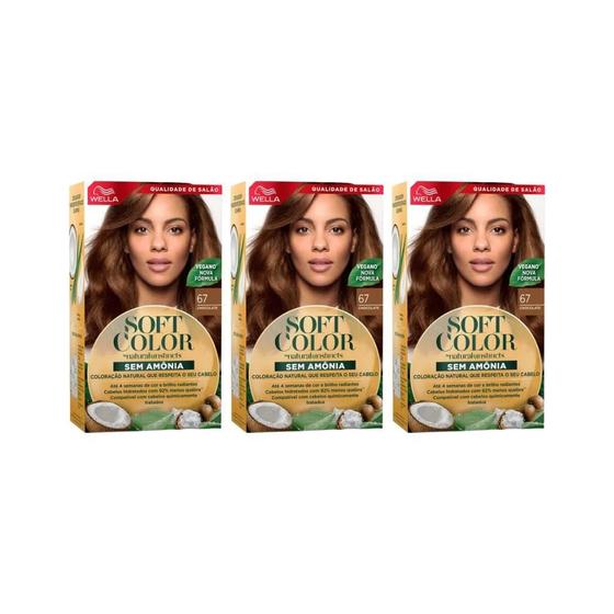 Imagem de Coloraçao Soft Color 67 Chocolate-Kit C/3Un