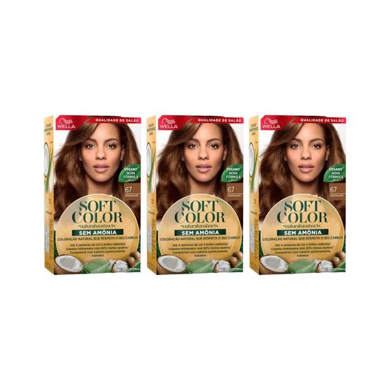 Imagem de Coloraçao Soft Color 67 Chocolate-Kit C/3un