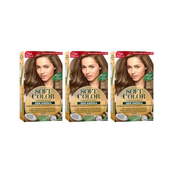 Imagem de Coloraçao Soft Color 70 Louro Natural-Kit C/3Un