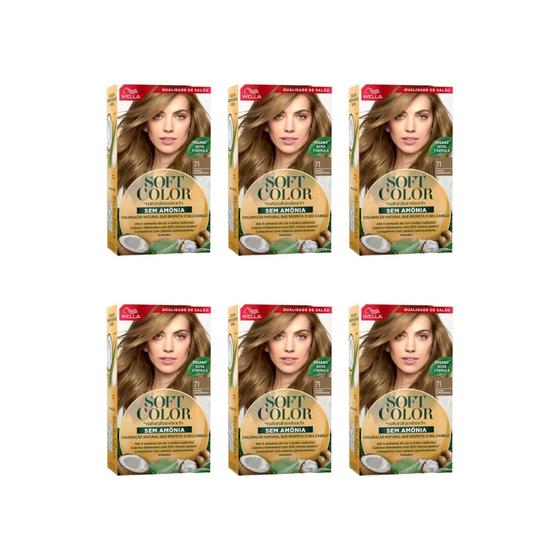 Imagem de Coloraçao Soft Color 71 Louro Acinzentado-Kit C/6un