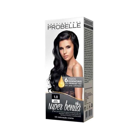 Imagem de Coloração Super Bonita 1.0 Preto Intenso 50g - Probelle - Probelle Profissional