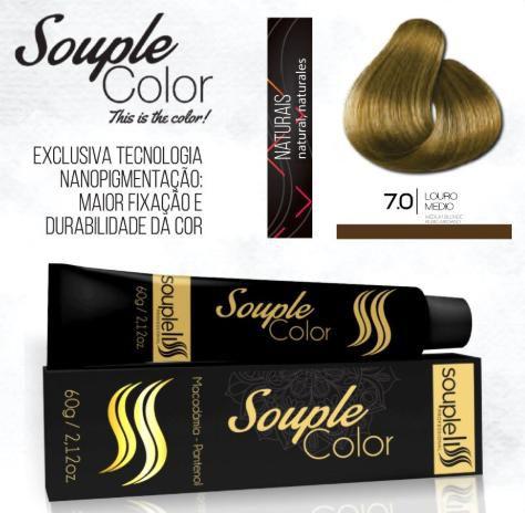 Imagem de Coloração Tintura 7.0 Louro Médio Souple Color Soupleliss 60gr