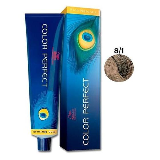 Imagem de Coloração Wella Color Perfect 8/1 Louro Claro Acinzentado