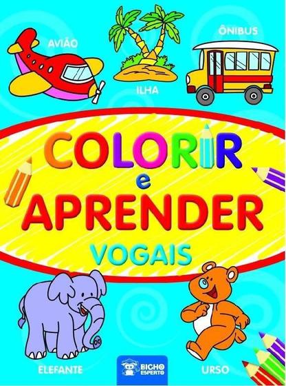 Imagem de Colorir E Aprender - Vogais - Bicho Esperto