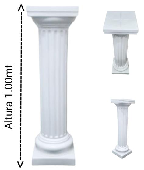 Coluna Grega para decoração (1.00 metro) plástico na cor branco ...