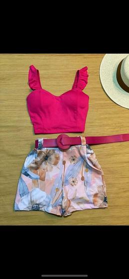 Imagem de Com junto sport e cropped acompanha o cinto