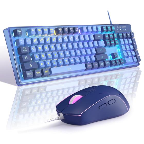 Imagem de Combinação de teclado e mouse para jogos MageGee K1 RGB LED retroiluminado