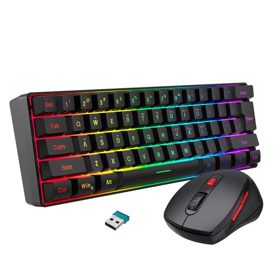 Imagem de Combinação de teclado e mouse para jogos sem fio Snpurdiri 60%