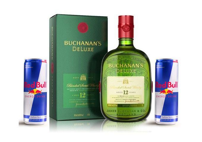Combo 1 whisky buchanans 12 anos l + 2 energético red bull 250ml ...